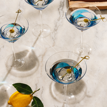 Hand-painted martini glasses – additional product view