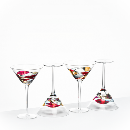 Hand-painted martini glasses – additional product view